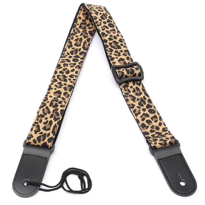 Leopard Print Guitar Strap Adjustable Acoustic Electric Spots - 1st Door Imports