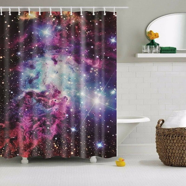 Space Nebula Shower Curtain Galaxy Universe 60 x 72 Inch - 1st Door Imports