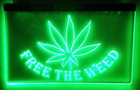 Free the Weed Stoner LED Sign Head Smoke Shop Light - 1st Door Imports