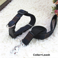 Denim Dog Collar and Leash Set - 1st Door Imports