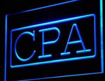 CPA LED Sign Light Advertisement Open Certified Public Accountant