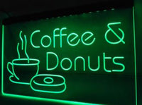 Coffee & Donuts LED Sign Light Advertisement Open