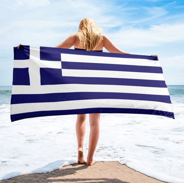Greek Flag Beach Towel
