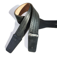 Rubber Tire Guitar Strap - Genuine Leather