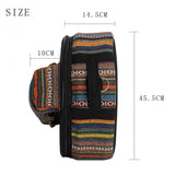 Snare Drum Backpack Tribal Knit with Sticks and Stand Pocket - 14 Inch