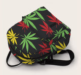 Rasta Weed Leaf Backpack - Rastafari Marijuana