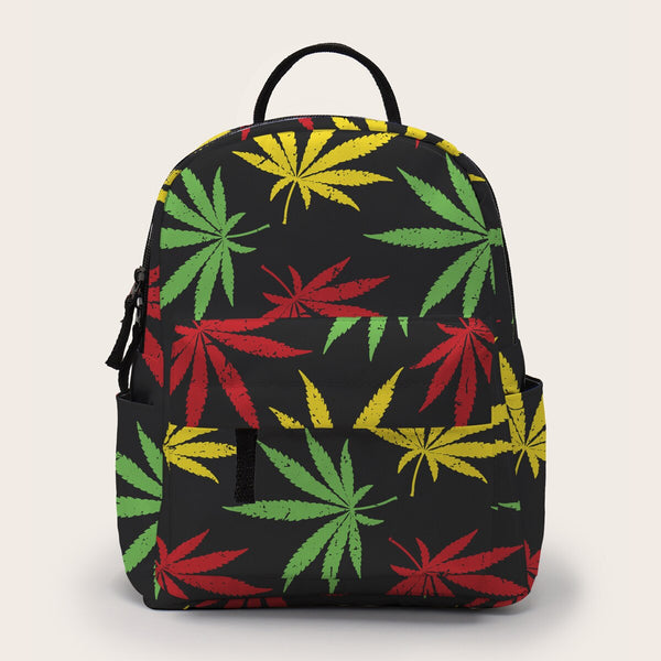 Rasta Weed Leaf Backpack - Rastafari Marijuana