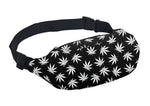 Marijuana Fanny Pack - Weed Leaf - Black and White