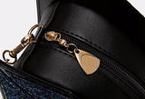 Diamond Shaped Crossbody Purse - Glitter Pink