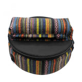Snare Drum Backpack Tribal Knit with Sticks and Stand Pocket - 14 Inch