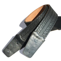 Rubber Tire Guitar Strap - Genuine Leather