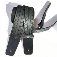 Rubber Tire Guitar Strap - Genuine Leather