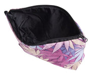 Pink Weed Leaf Cosmetic Bag - Make up - Travel Storage