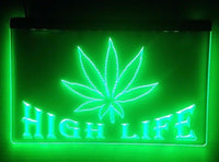 High Life Weed LED Sign Smoke Marijuana Light - 1st Door Imports