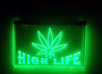 High Life Weed LED Sign Smoke Marijuana Light - 1st Door Imports