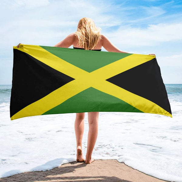 Jamaican Flag Beach Towel