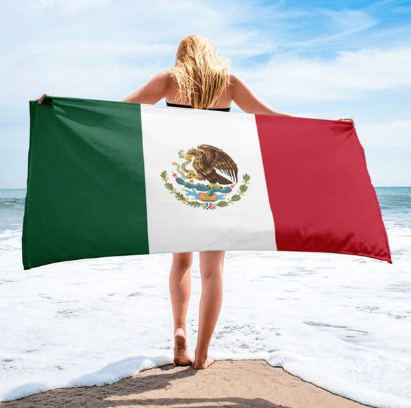 Mexican Flag Beach Towel