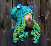 Crochet Octopus Beanie - Hand Woven Hat