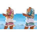 Snake Print Beach Cover Up Pink or Blue Snakeskin