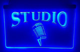 Studio LED Sign with Classic Vocal Mic Logo - 1st Door Imports