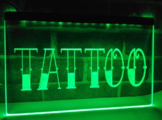 Tattoo LED Sign Parlor Light Open Advertisement