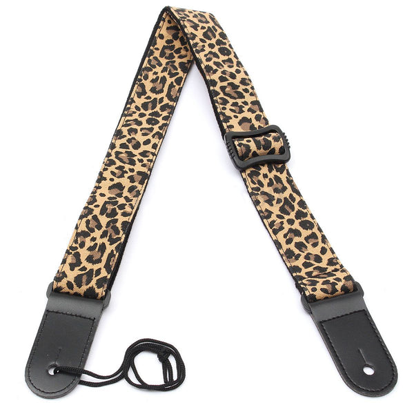 Leopard Print Guitar Strap Adjustable Acoustic Electric Spots - 1st Door Imports