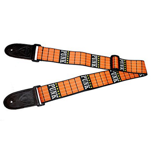 PUNK Orange Guitar Strap - 1st Door Imports