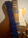 Blue Tiger Stripe Guitar Strap - 1st Door Imports