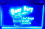 Beer Pong "don't forget to wash your balls" LED Sign - 1st Door Imports