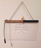 Historic US Route 66 LED Sign Light for Car Garage, Auto Shop & Man Cave
