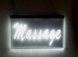White Massage LED Sign