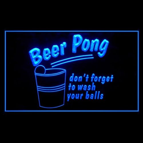 Beer Pong "don't forget to wash your balls" LED Sign - 1st Door Imports