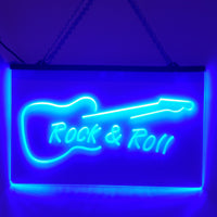 Rock and Roll LED Sign Studio Man Cave