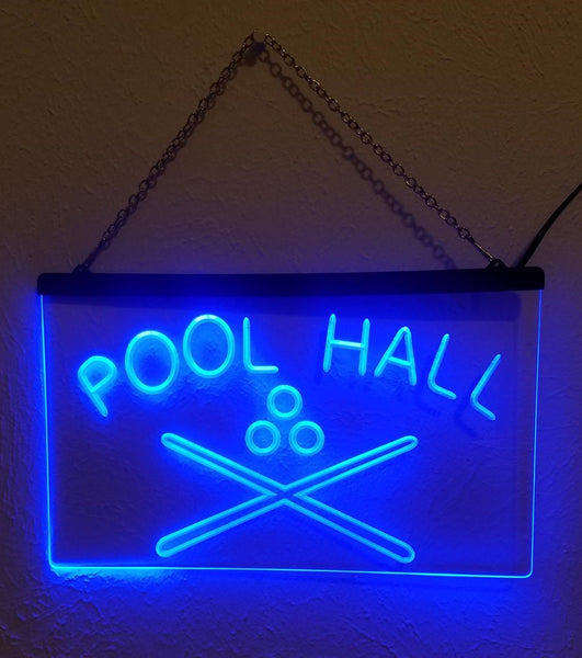 Pool Hall LED Sign Billiards Snooker Bar Light On/Off Switch - 1st Door Imports