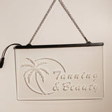 Tanning and Beauty LED Salon Sign Light Open
