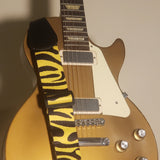 Yellow Tiger Stripe Guitar Strap