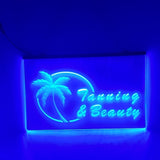 Tanning and Beauty LED Salon Sign Light Open