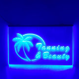 Tanning and Beauty LED Salon Sign Light Open
