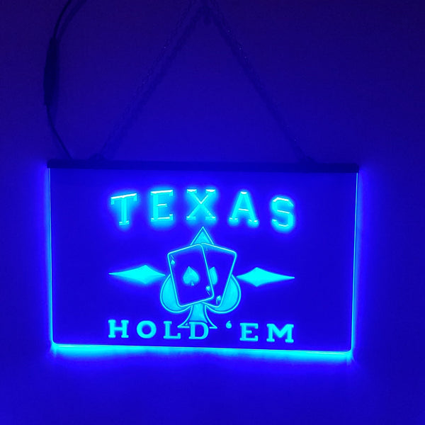 Texas Hold 'Em LED Sign Poker Room Light